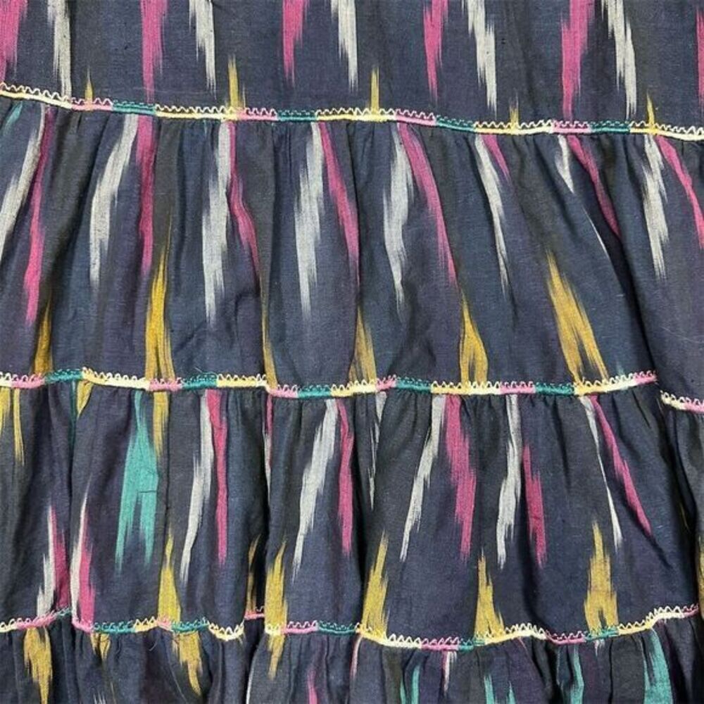Roller Rabbit Women's S Pippa Ikat Print Bohemian Dress Multicolor Ruffle Sleeve - Picture 4 of 9